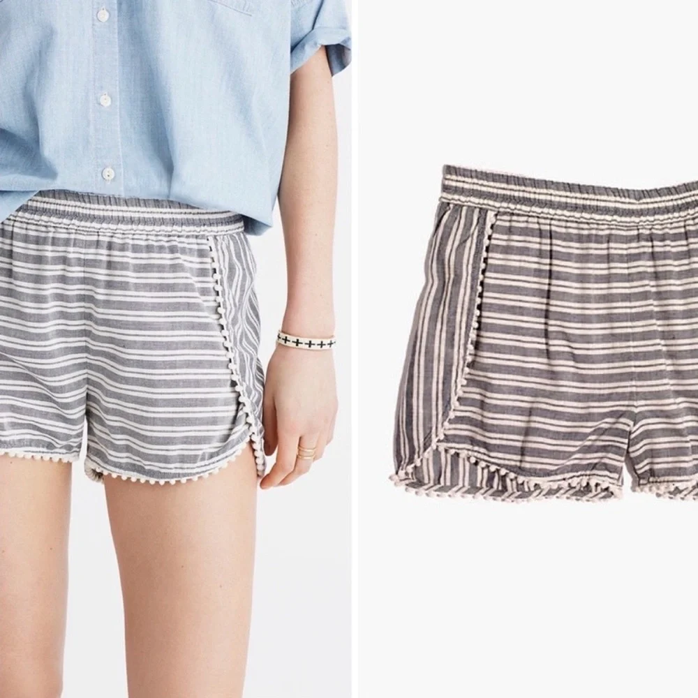 Madewell Oahu Cover-Up Stripe Shorts - Sz Medium - Picture 2 of 6